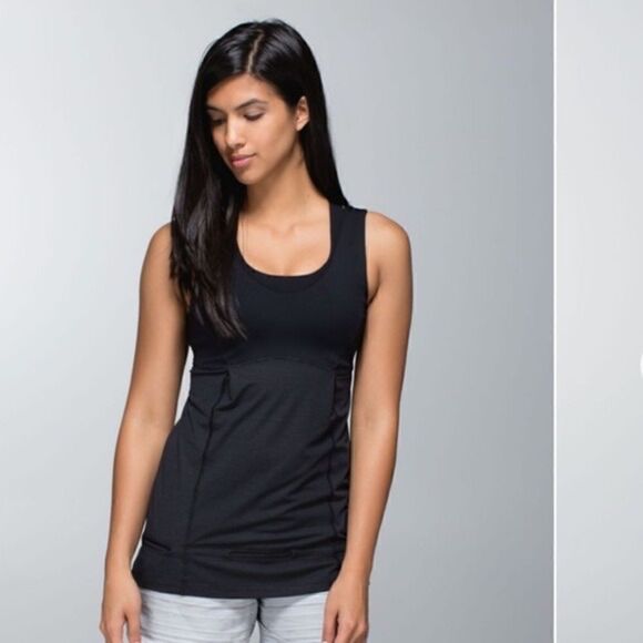 Lululemon Hustle & Bustle Tank Black size 8 - Picture 1 of 8